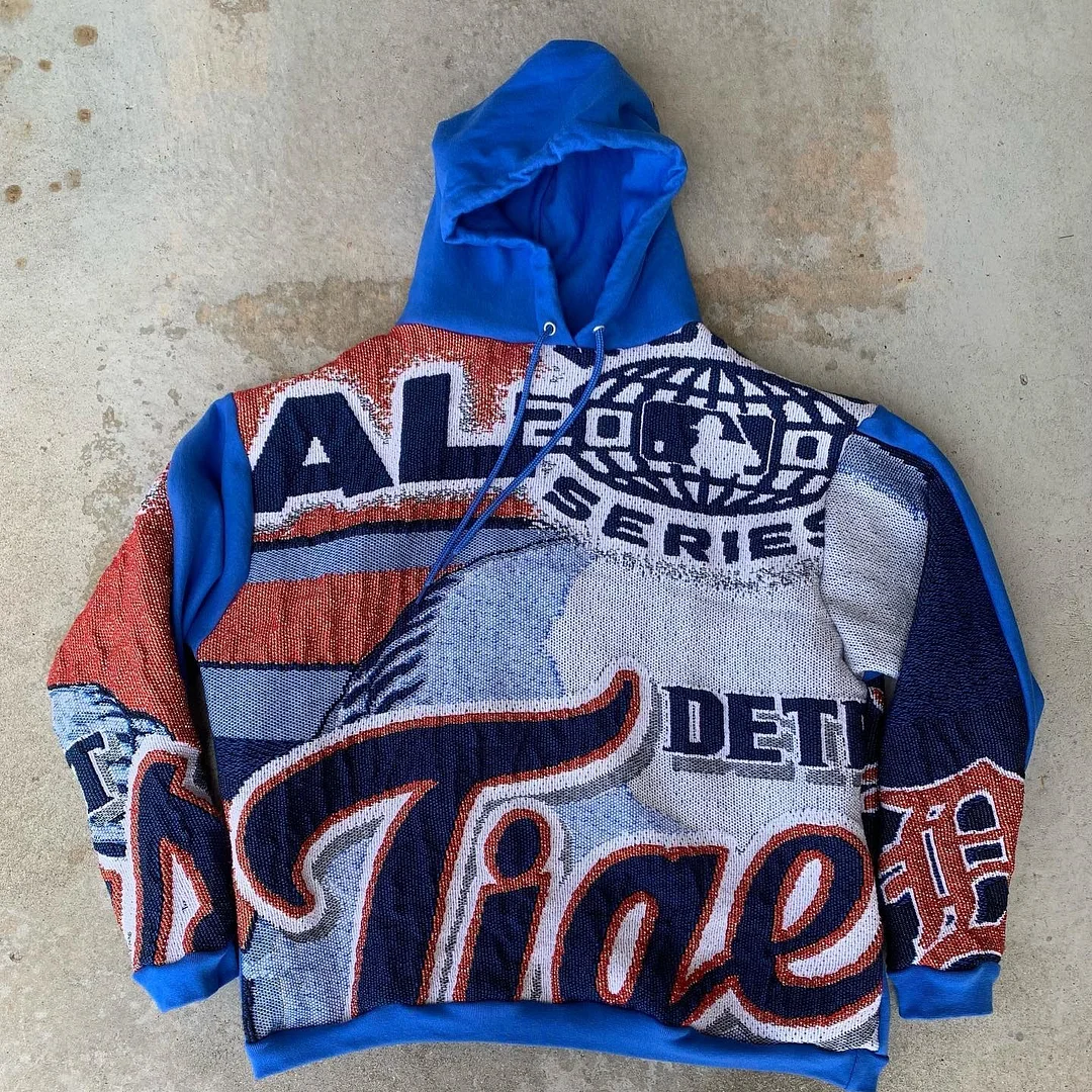 Detroit Tigers Print Long Sleeve Hoodies