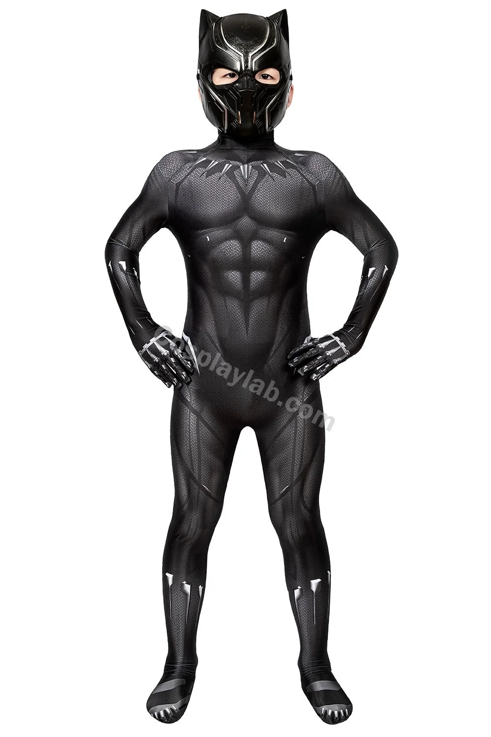 Kids Black Panther Cosplay Costume Endgame Edition For Children Halloween By CosplayLab