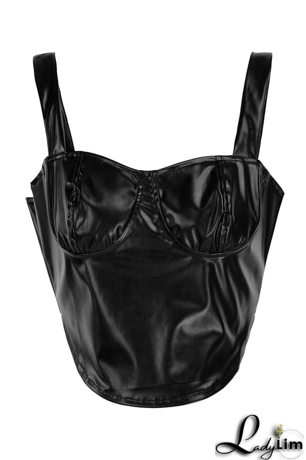 Brown Sexy Casual Solid Vests Square Collar Tops (Without Shirt)