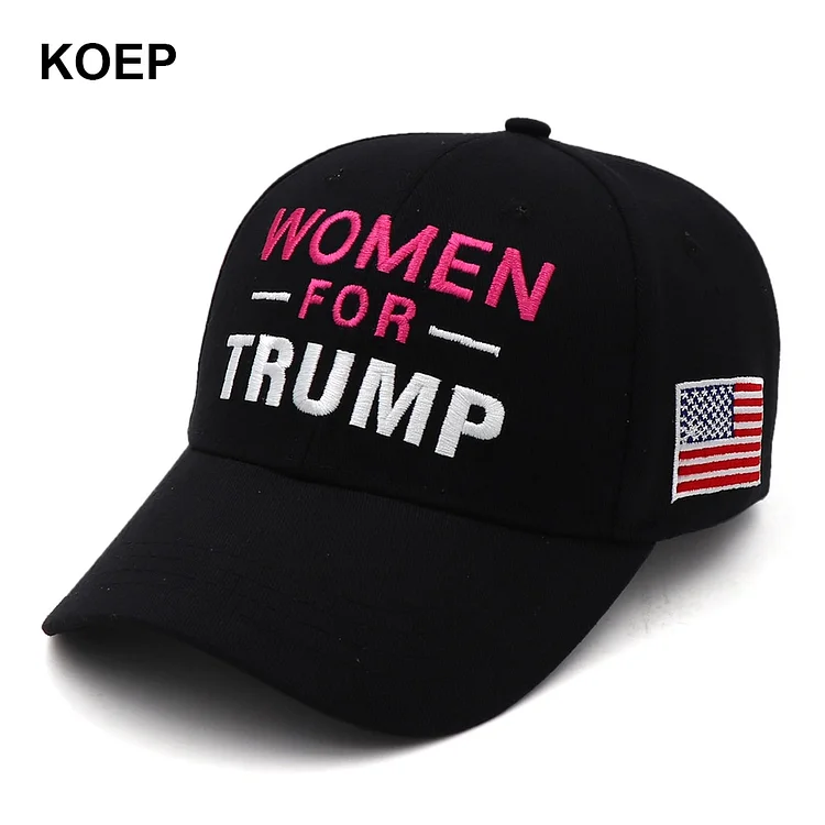 KOEPDonald Trump 2024 Cap USA Flag Baseball Caps WOMEN FOR TRUMP Snapback Hat Embroidery Drop Shipping