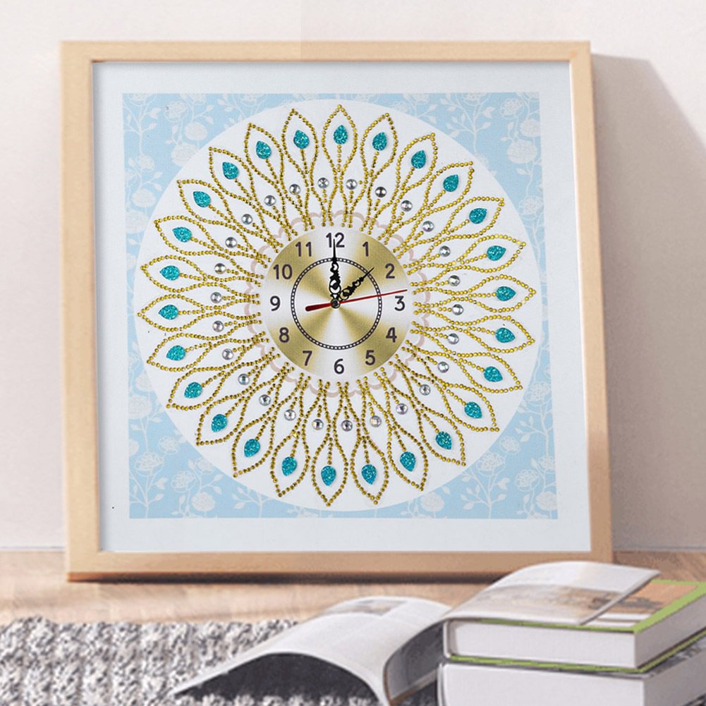DIY Crystal Rhinestone Diamond Painting Clock