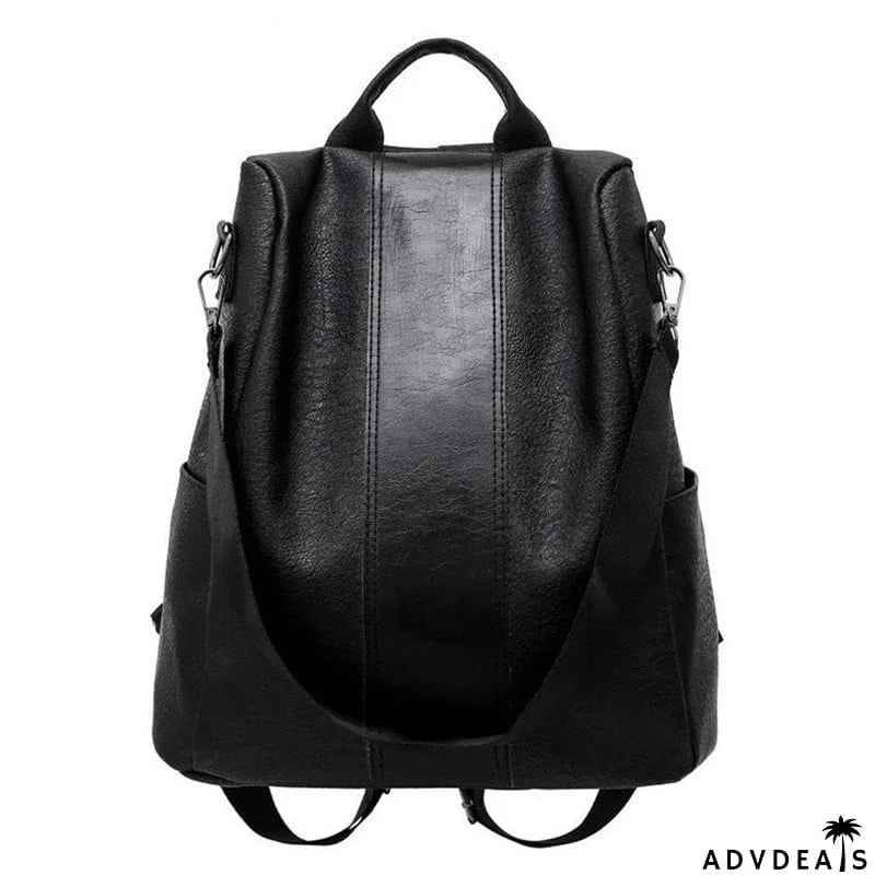 Casual Large Capacity Anti Theft PU Backpack for Women