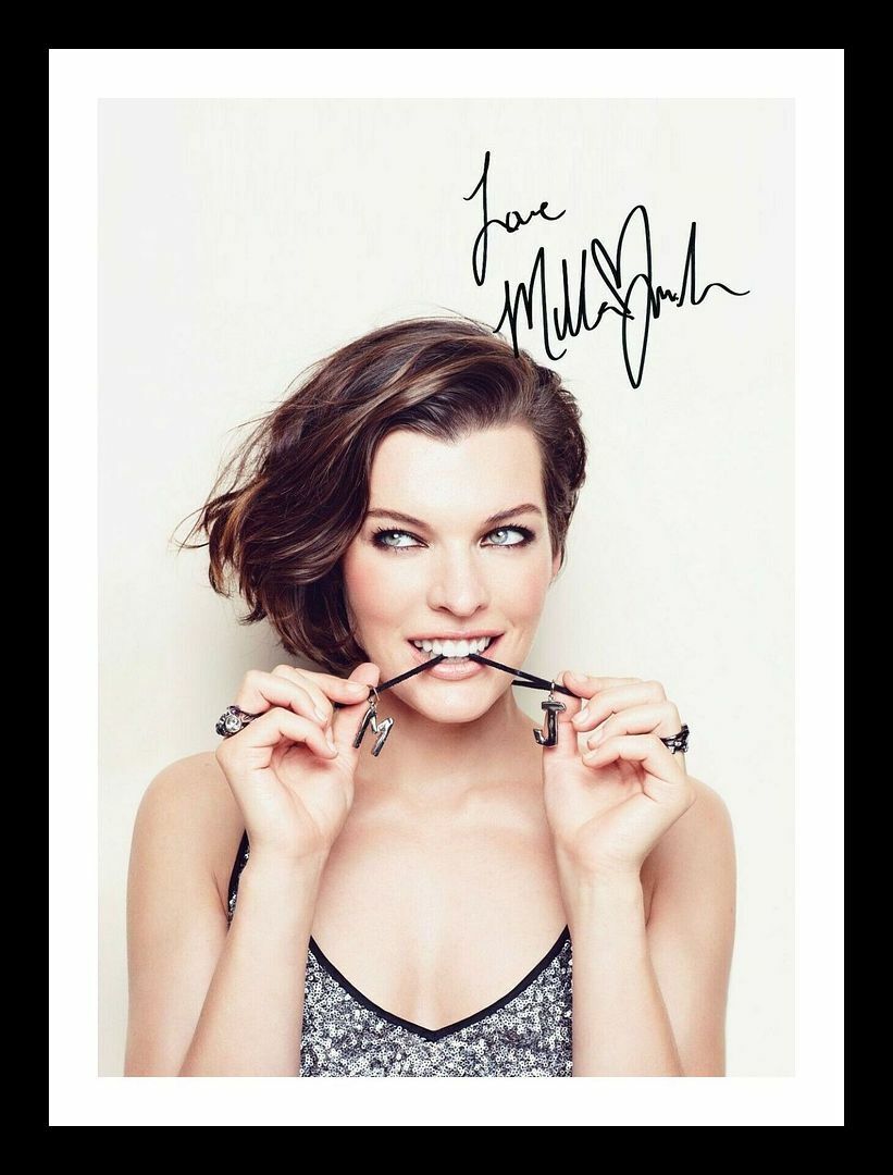 Milla Jovovich Autograph Signed & Framed Photo Poster painting 4