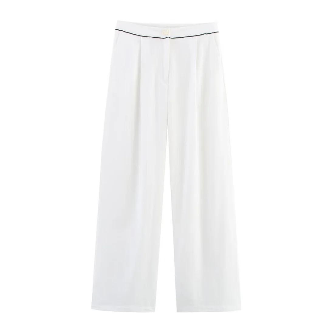 Nigikala Nigikala Women's 2025 Summer Cocksuit Collidered Coat + Casual Pants Set Women's B88853/4