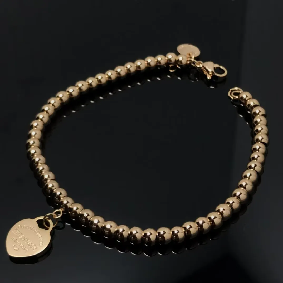 Tiffany Heart Tag Bead Bracelet