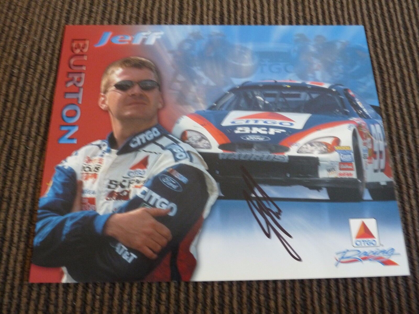 Jeff Burton Signed Autographed Nascar 8 x 10