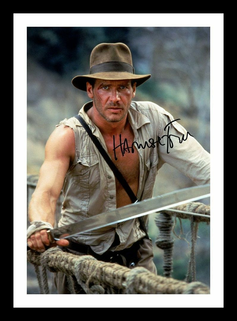 Harrison Ford - Indiana Jones Autograph Signed & Framed Photo Poster painting