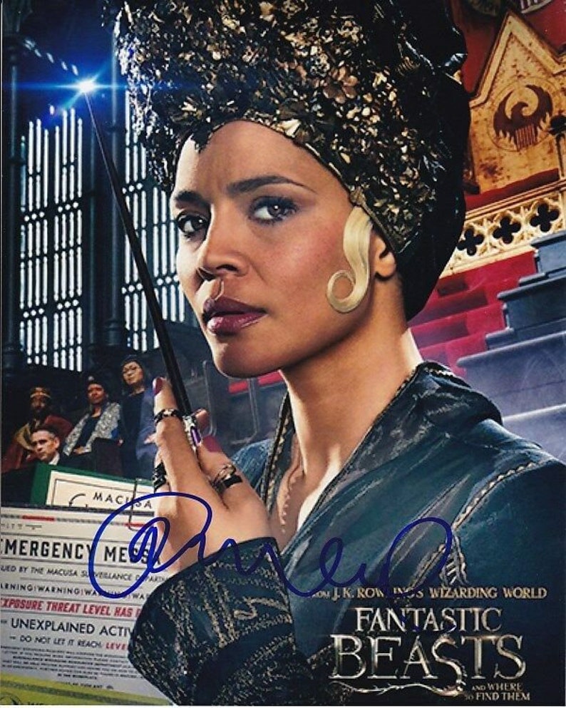 Carmen ejogo signed autographed fantastic beasts seraphina picquery 8x10 Photo Poster painting