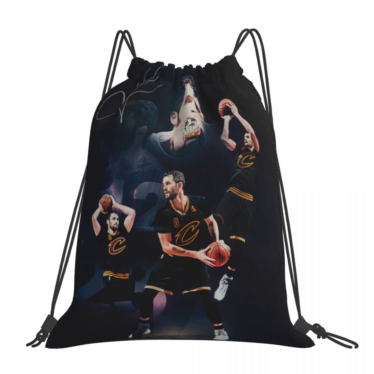 Cleveland Cavaliers Kevin Love Ring Night Waterproof Adjustable Lightweight Gym Drawstring Bag