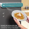 Plastic Wrap Dispenser with Cutter Magnetic Food Cling Film Cutter Kitchen Tool