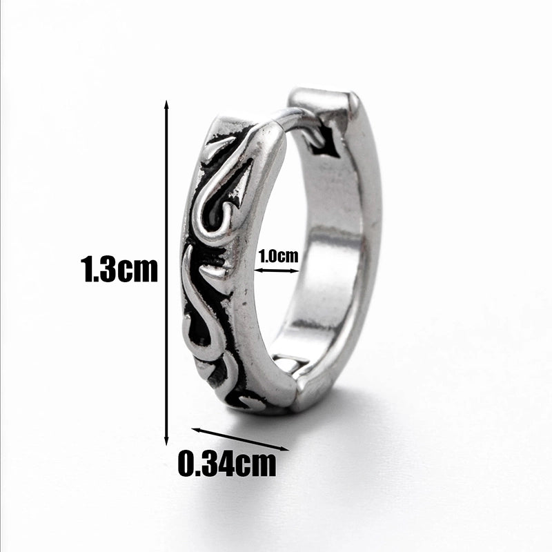 1 Piece Vintage Style Printing Solid Color Flower 316 Stainless Steel Ear Studs4