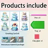 uk.everydayedeals 6Pcs DIY Diamond Painting Greeting Card - Cake