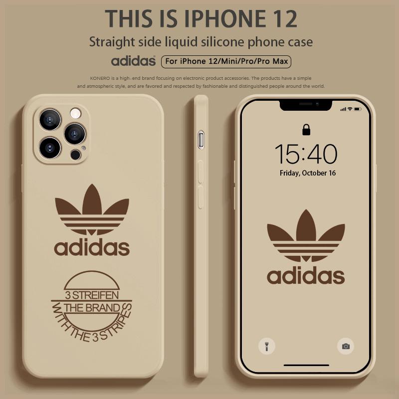 Adidas Iphone12 Straight Side Liquid Silicone Phone Case Complete Iphone Models Gift Lanyard