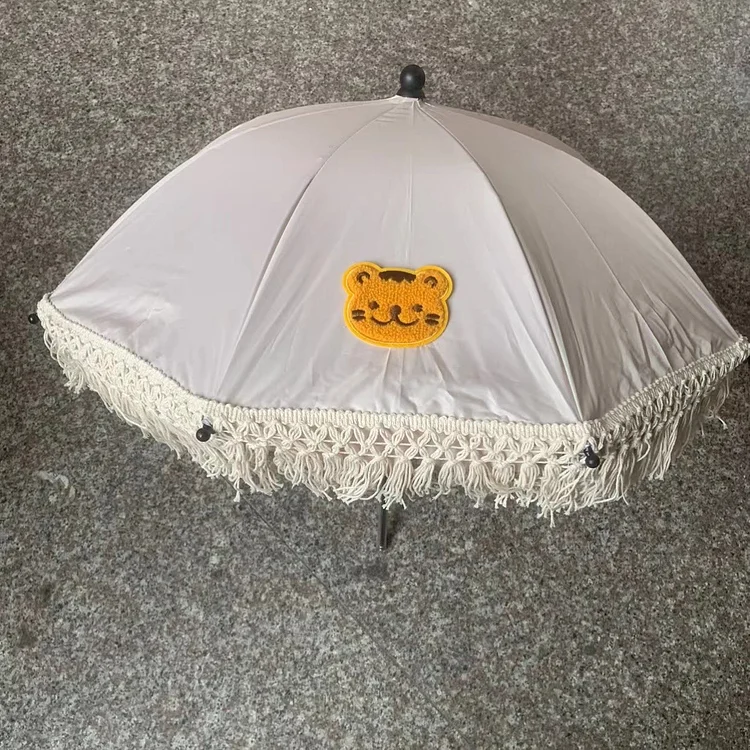 Embroidery Outdoor Stroller Beach Umbrella 