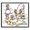 Mouse Makes New Clothes-14CT Stamped Cross Stitch 43*40cm/16.93*15.75in tapestrymarket