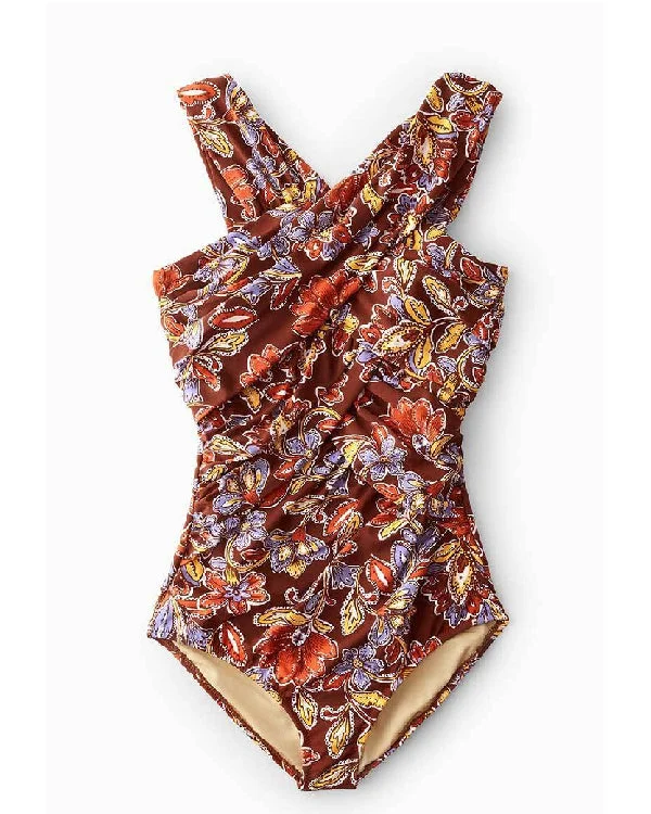 Ruched Front One Piece Swimsuit
