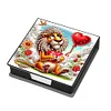 Leather Animals Diamond Painting Notecard Box Flowers Gem Art Sticky Note Holder