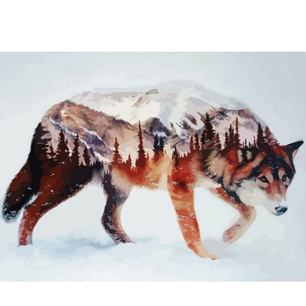 

Wolf in Snow - Round Drill Diamond Painting - 40*30CM, 501 Original