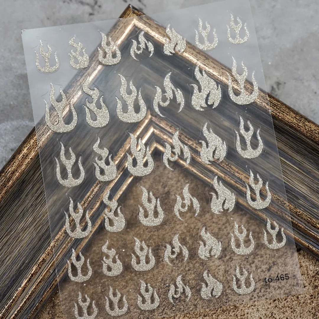 Beautizon Cloud Star Silver Powder Quality 3D Engraved Nail Stickers Nail Art Decorations Nail Decals Design