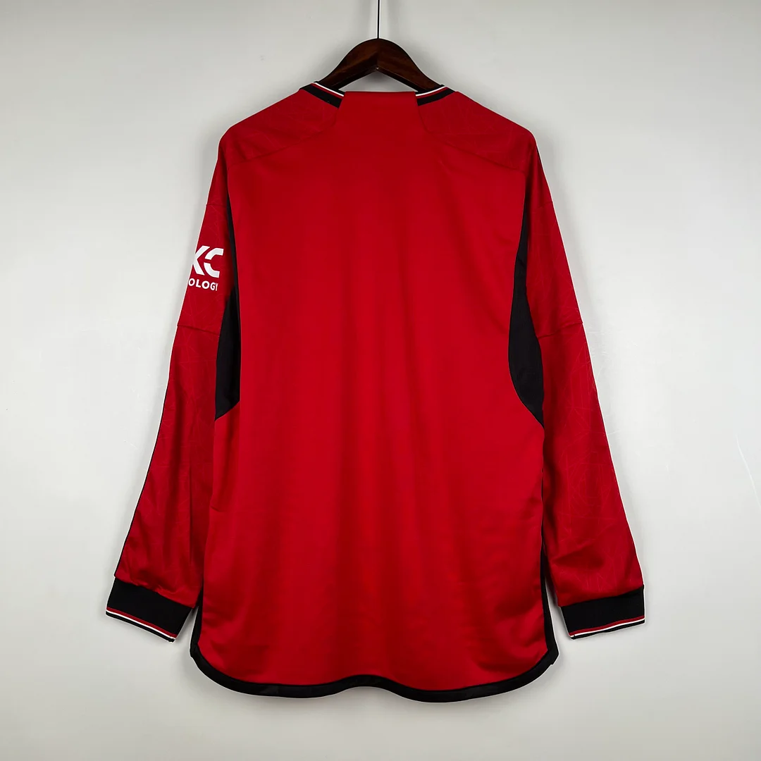 23/24 Football Shirt Manchester United home Long Sleeve 1:1 Thai  Quality
