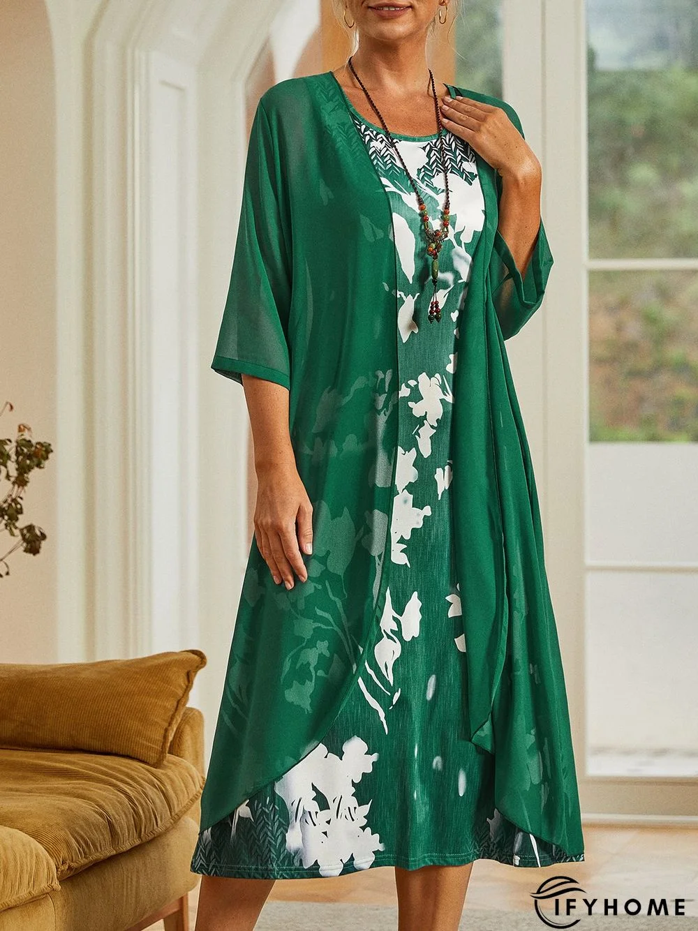 Floral Cotton Blends Two Piece Set | IFYHOME