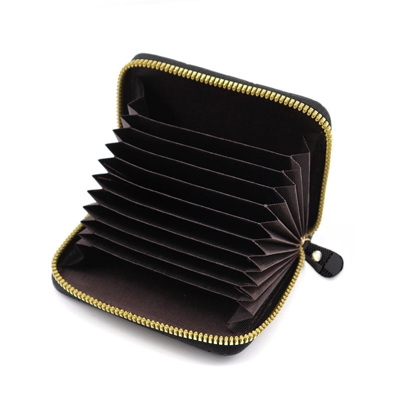 Unisex Solid Color Pu Leather Zipper Wallets