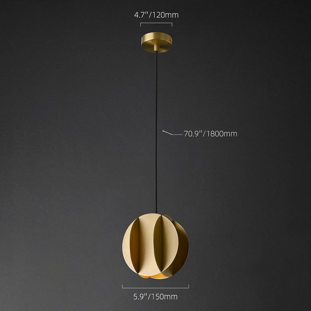 Modern Hollow All Copper Chandelier