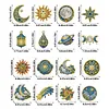 16pcs Stars and Moon Double-Sided DIY Diamond Painting Keychain Kit