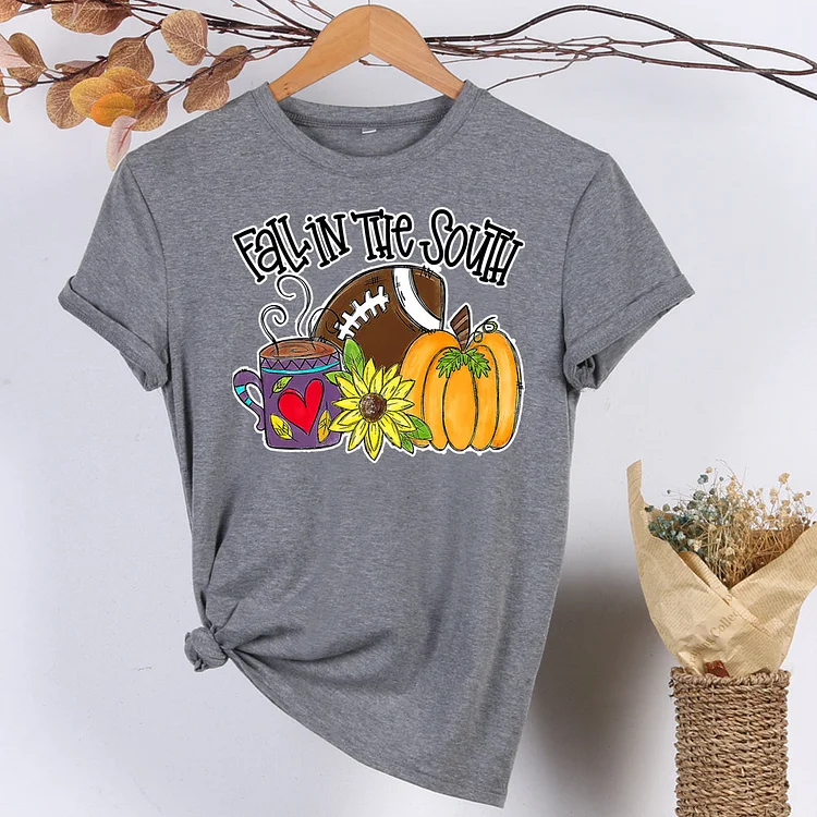 Fall In The South Pumpkin Coffee T-Shirt-597969