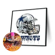 Dallas Cowboys Helmet Illustration - 5D Diamond Paint