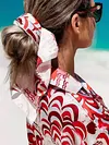 Floral-Print Long Sleeves Top+Short Bottom