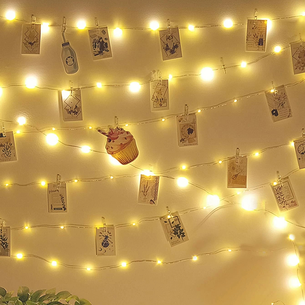 

4m LED String Lights Card Photo Clip Holder Fairy Party Garland Decor Lamp, 501 Original