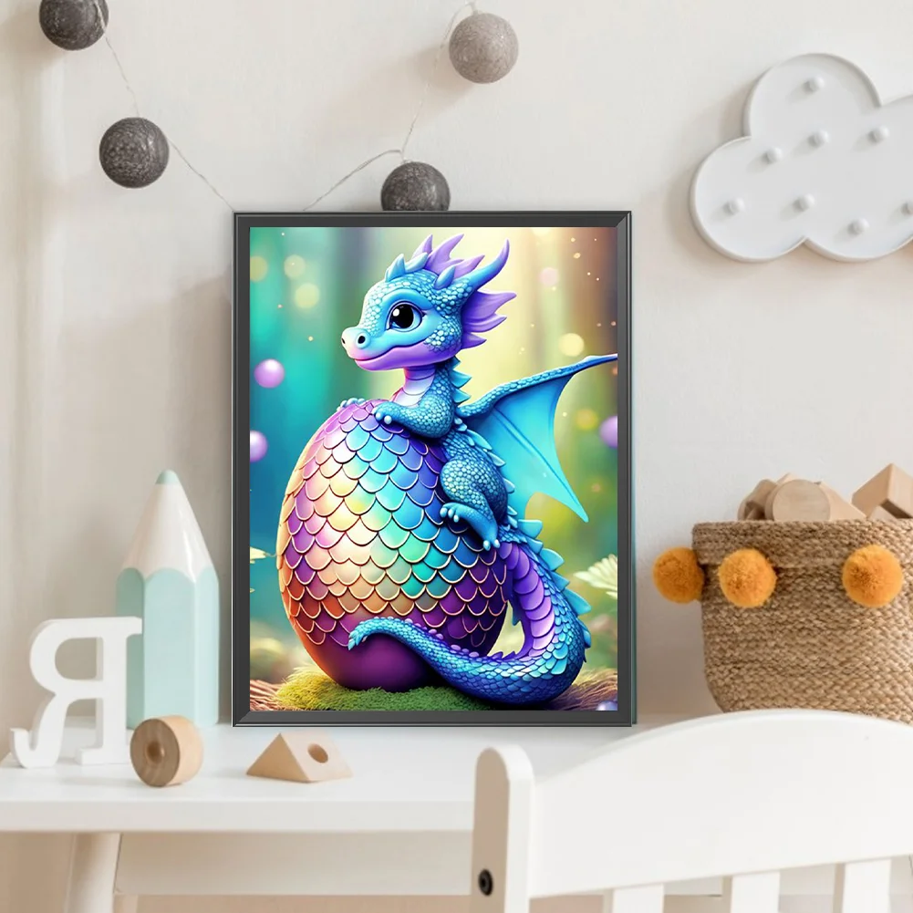 Diamond Painting - Full Round Drill - Colorful Dragon Egg(Canvas|30*40cm)
