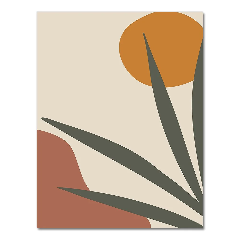 Abstract Burnt Orange Wall Art Canvas Painting Terracotta Rainbow Minimalist One Line Face Drawing Poster Boho Prints Home Decor