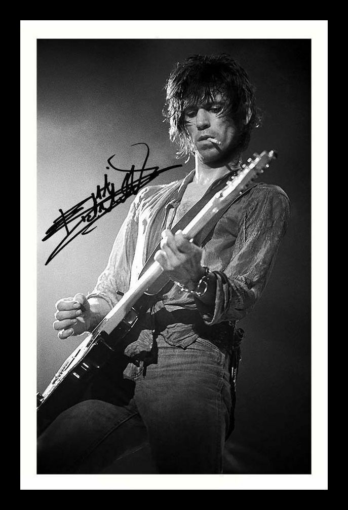 Keith Richards - The Rolling Stones Autograph Signed & Framed Photo Poster painting