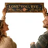 Love You Bye Vintage Floral Wall Plaque Street Sign for Home/Living Room/Bedroom