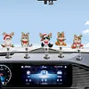 5PCS 2D Flat Xmas Cat DIY Diamond Painting Shake Car Ornaments for Center Console