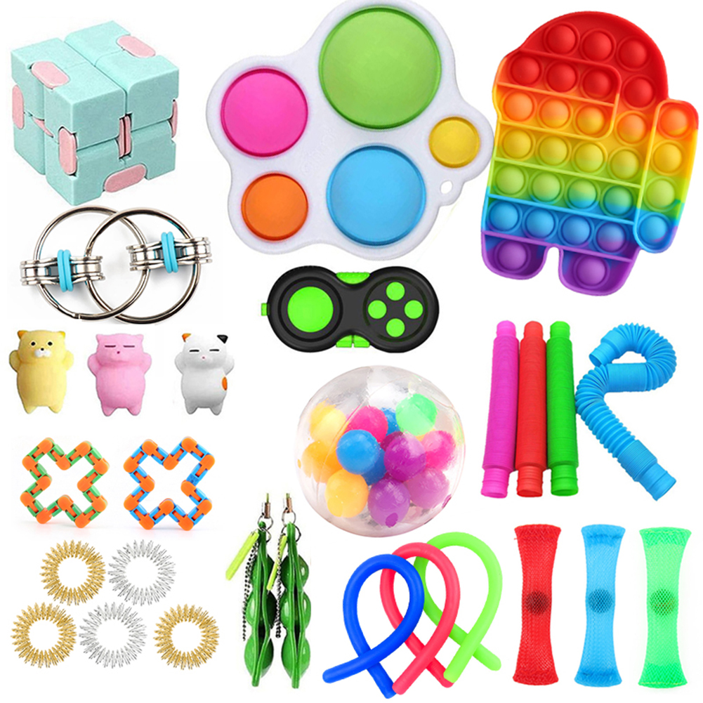 

29pcs Push Bubble Fidget Toy Set Autism Relaxing Sensory Stress Relief Toys, 501 Original