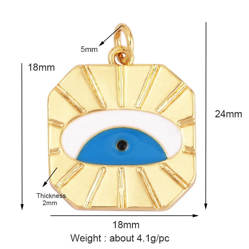 1 Piece Copper Devil’s Eye Pendant Jewelry Accessories