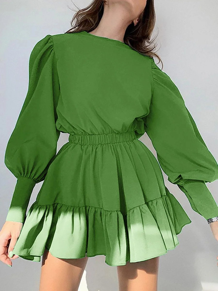 Vintage Balloon Sleeve Dress