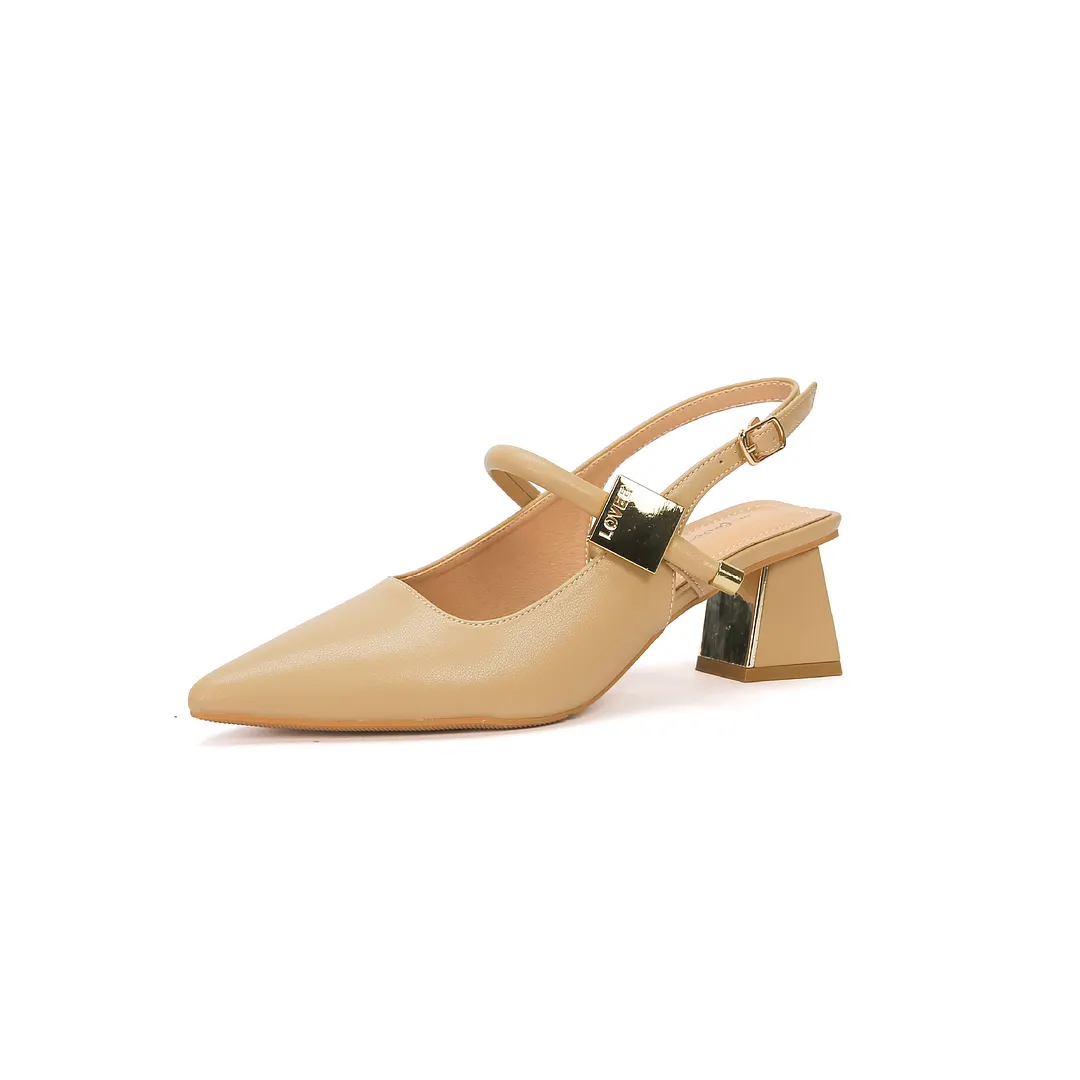 Uveng Uveng Slippers 2024 New French Beautiful Temperament Fairy Style With Skirt Pointed Thick And Word-Word Buckle Sandals