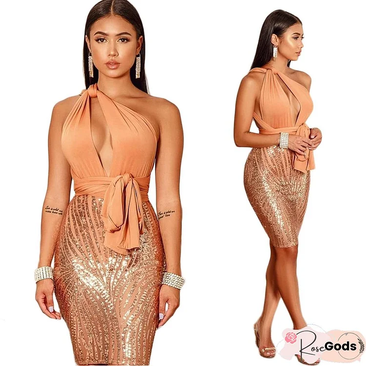 New Sexy Nightclub Dress With Sequins