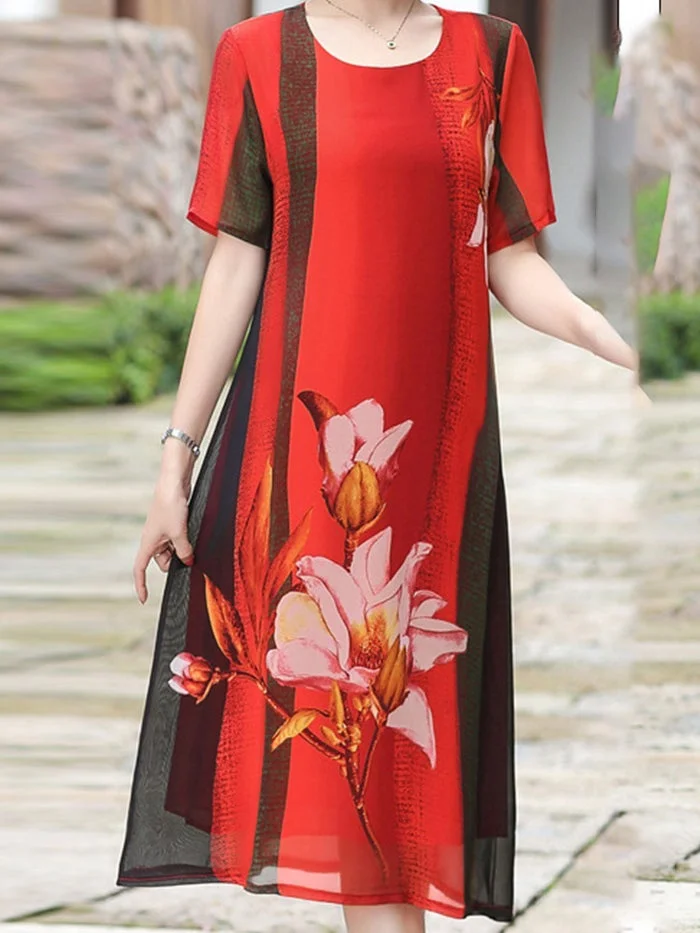 Fashion Elegant Print Dress