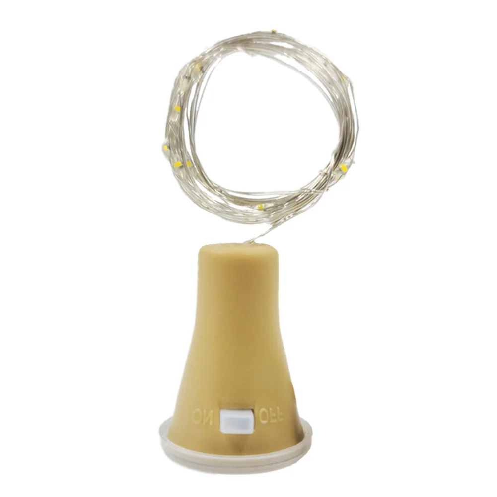 2m 20LED Solar Wine Bottle String Light Wedding Cork Garland Fairy Lamp
