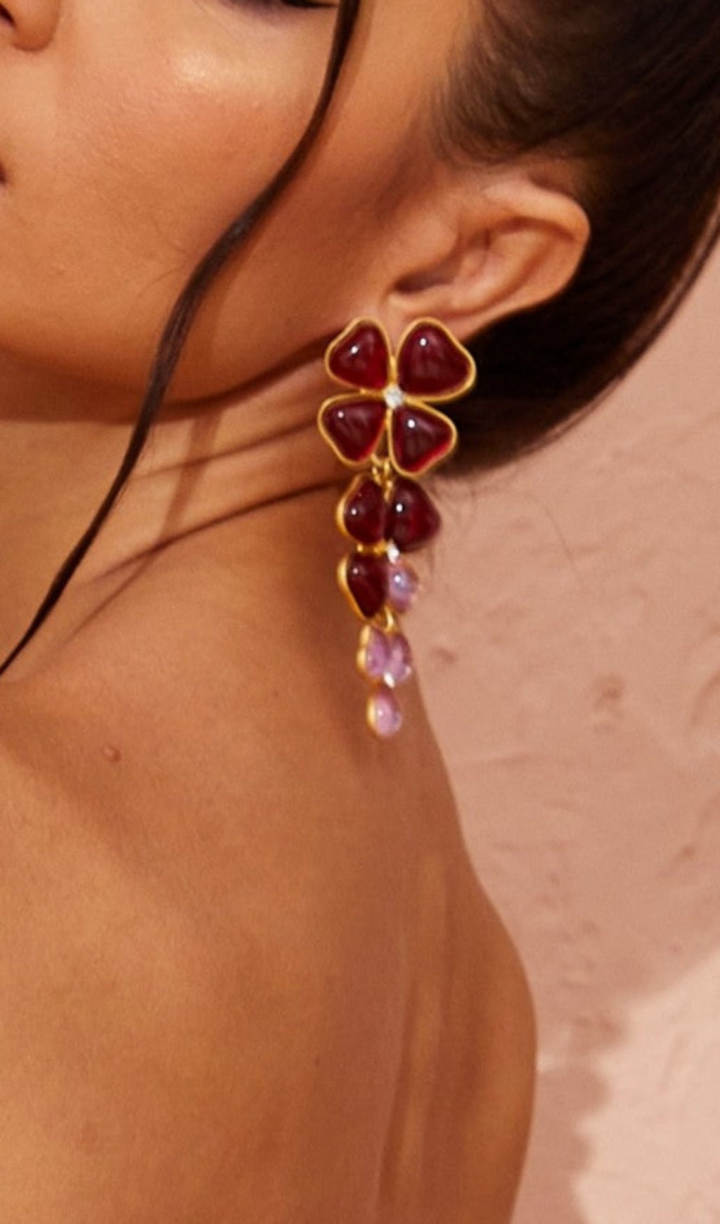 Crystal Leaf Earrings