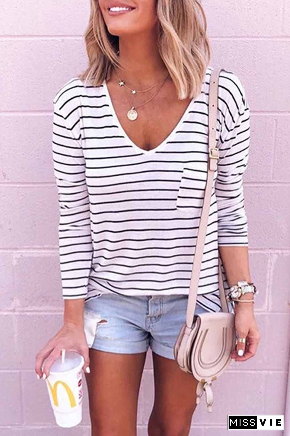 Striped Long Sleeve Top