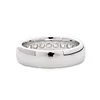 14K White Gold Round Lab Diamond Channel Setting Men's Ring