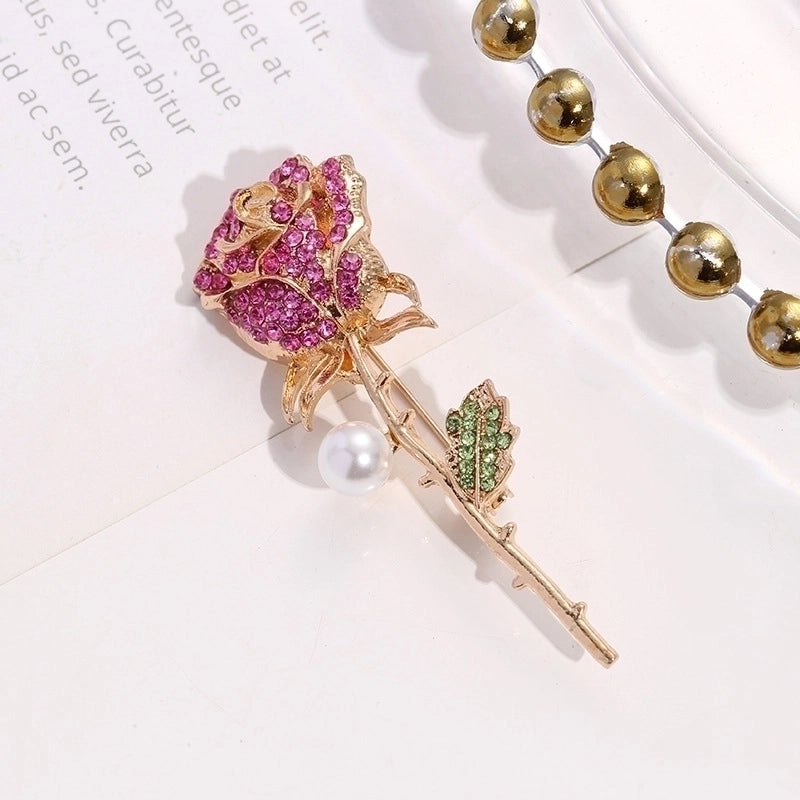Retro Pin Flower Artificial Gemstones Alloy Unisex Brooches