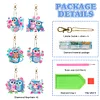 6Pcs DIY Diamond Painting Owl Keychain