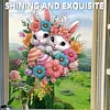 Easter 2D Flat DIY Hanging Diamond Art Ornament Home Window Pendant (Rabbit)